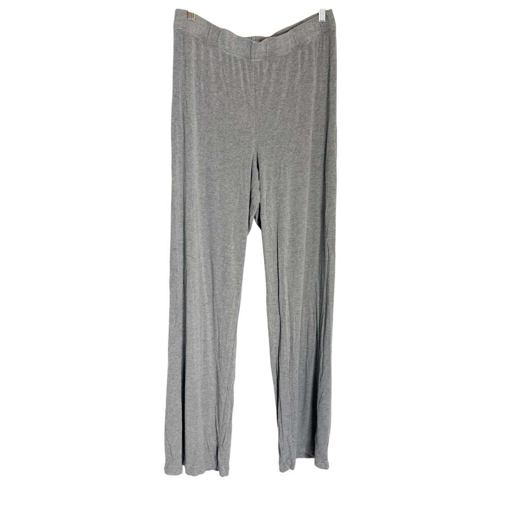 Skims Heather Gray Wide Leg Pull-On Stretch Jersey Loungewear Pajama Pants Large